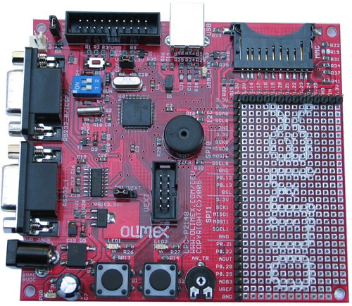 OLIMEX Development-Board mit NXP LPC2148 ARM7